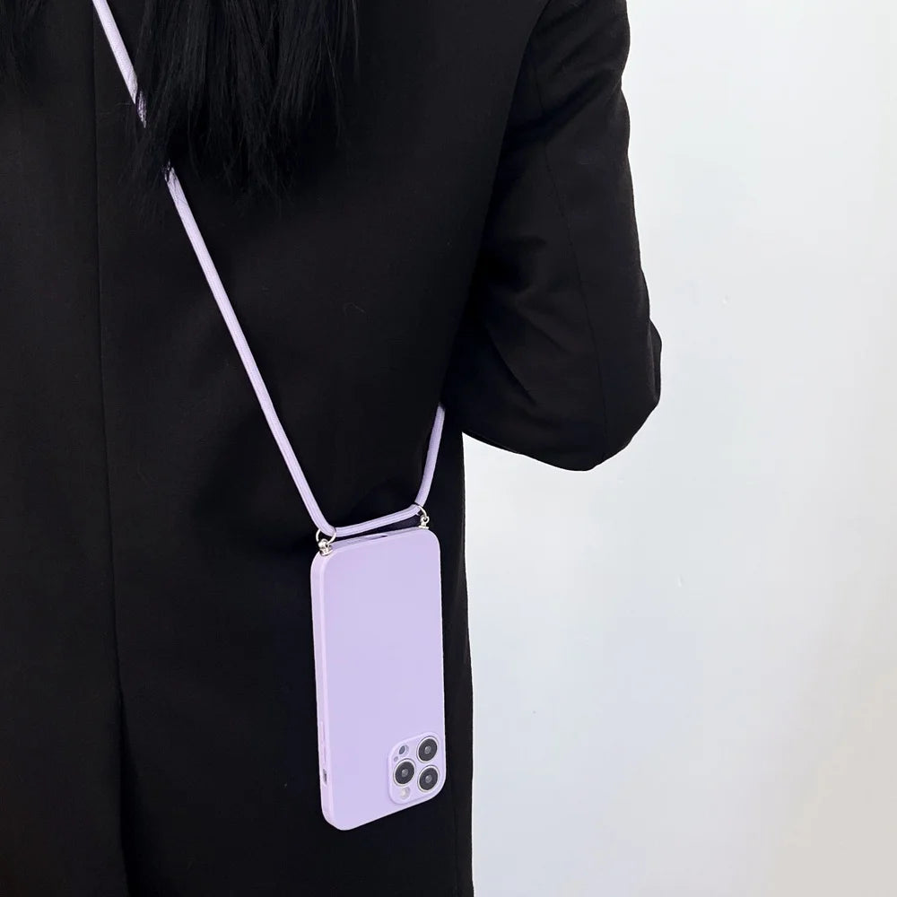 Crossbody Lanyard iPhone Silicone Case X/13