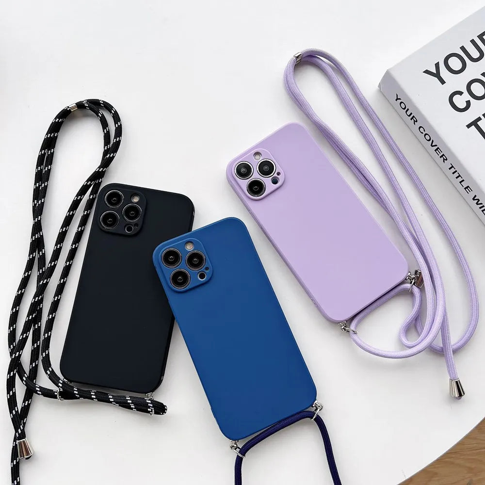 Crossbody Lanyard iPhone Silicone Case X/13