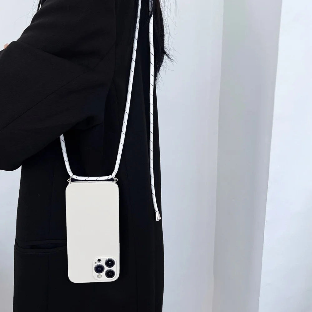Crossbody Lanyard iPhone Silicone Case X/13