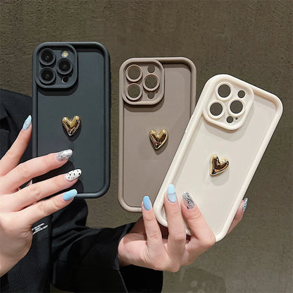 Gold Heart Design iPhone Case SE/7/8/11/12/13/14