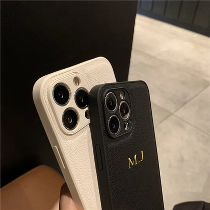 Personalized Leather iPhone Cover 15/16