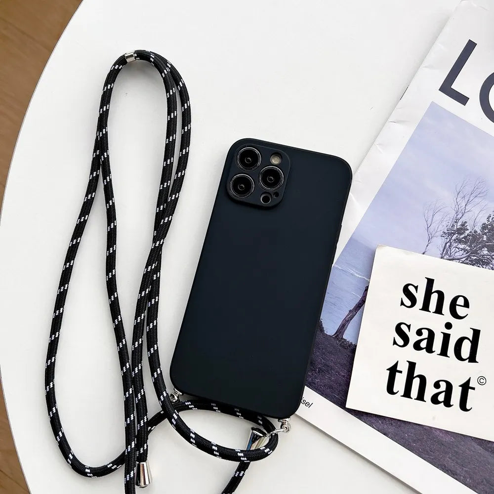 Crossbody Lanyard iPhone Silicone Case X/13