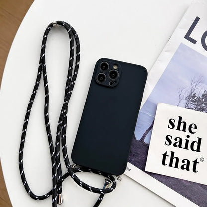Crossbody Lanyard iPhone Silicone Case X/13