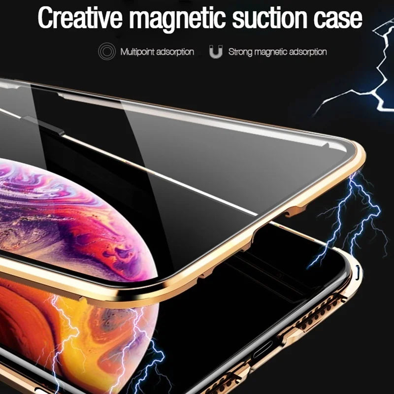 Anti Peeping iPhone Metal Case with Double-Sided Glass 7/8