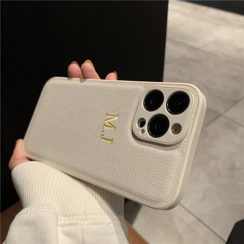 Personalized Leather iPhone Cover 15/16
