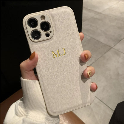 Personalized Leather iPhone Cover 15/16