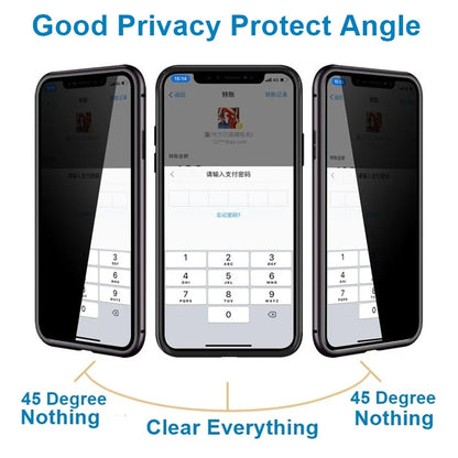 Anti Peeping iPhone Metal Case with Double-Sided Glass 7/8